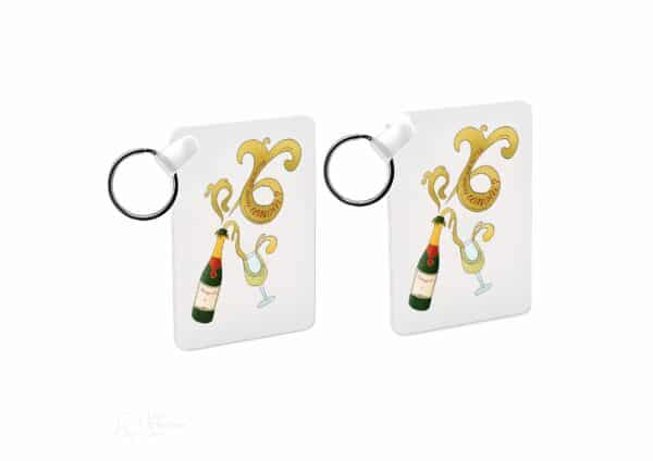 Porte clés personnalisé Témoin champagne