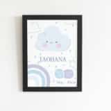 Tableau personnalisé naissance arc en ciel