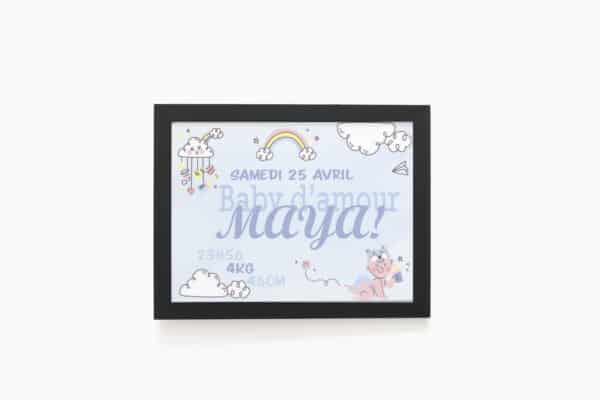 Tableau personnalisé naissance baby d'amour – Image 3