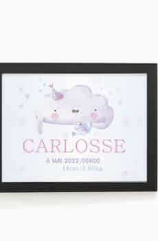 Tableau personnalisé naissance nuage en fête