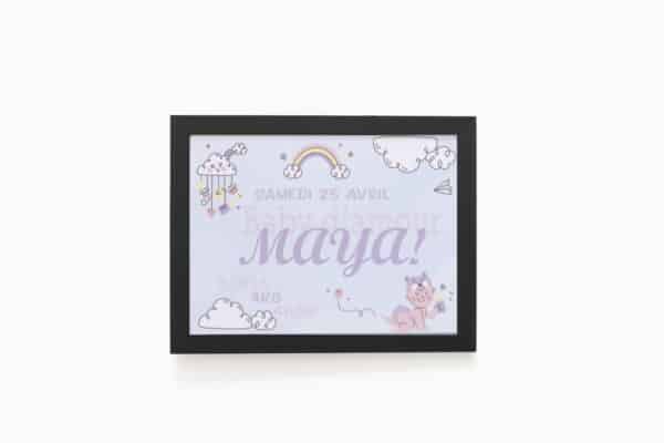 Tableau personnalisé naissance baby d'amour – Image 2