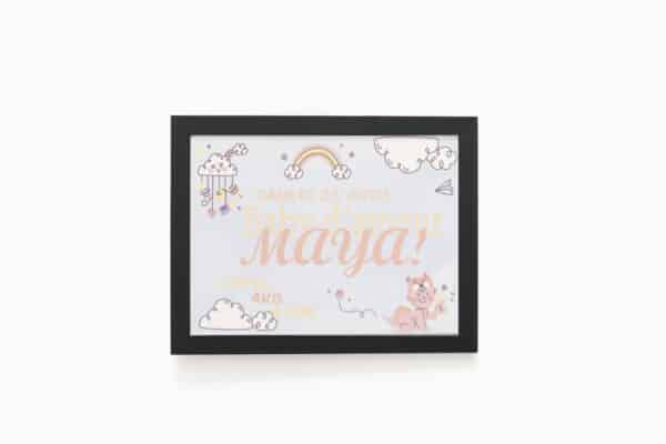 Tableau personnalisé naissance baby d'amour