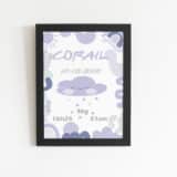 Tableau personnalisé naissance nuage