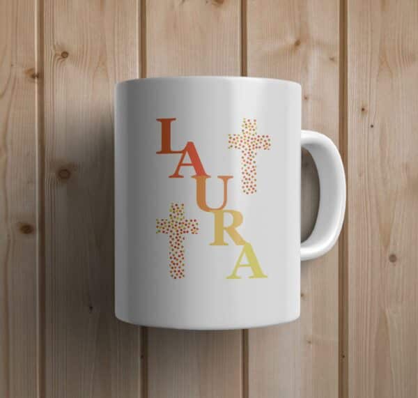 Mug personnalisé prénom croix colorée – Image 4