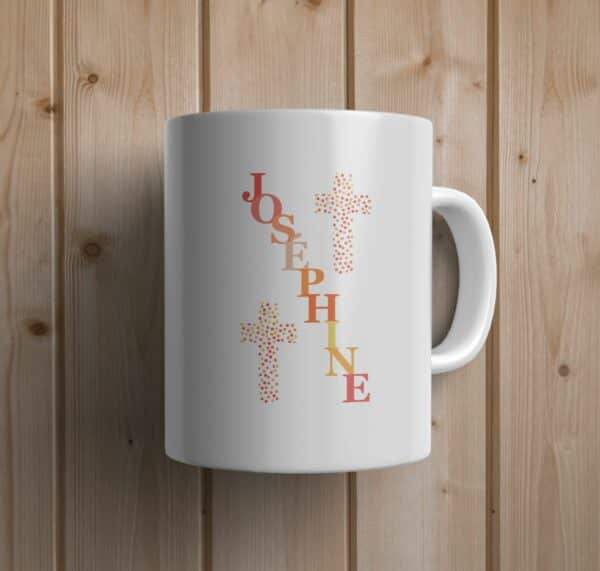 Mug personnalisé prénom croix colorée – Image 3