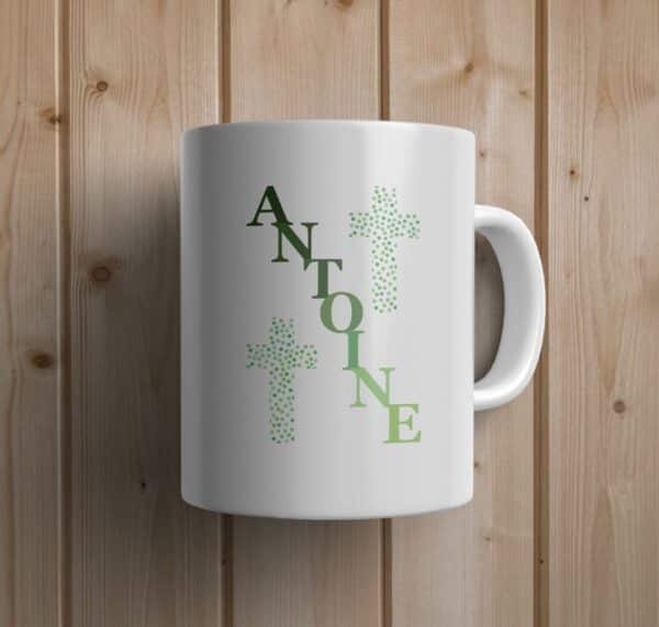 Mug personnalisé prénom croix colorée – Image 2