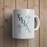 Mug personnalisé croix colorée