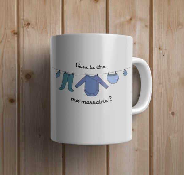Mug personnalisé: nourrisson demande marraine – Image 2