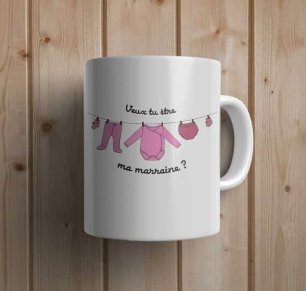 Mug personnalisé: nourrisson demande marraine – Image 4