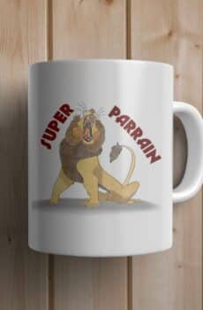 Mug personnalisé super parrain