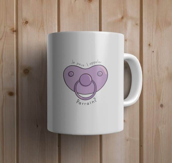 Mug personnalisé parrain tétine