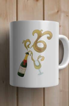 Mug personnalisé témoin champagne