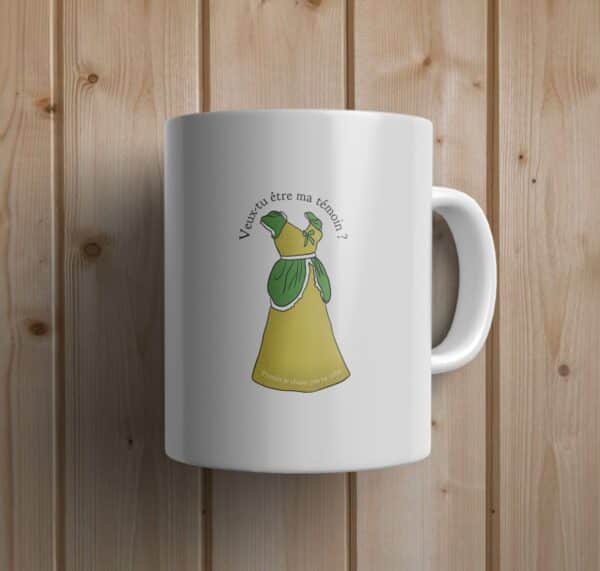 Mug personnalisé témoin robe