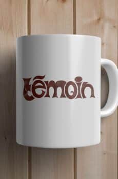 Mug personnalisé témoin écriture