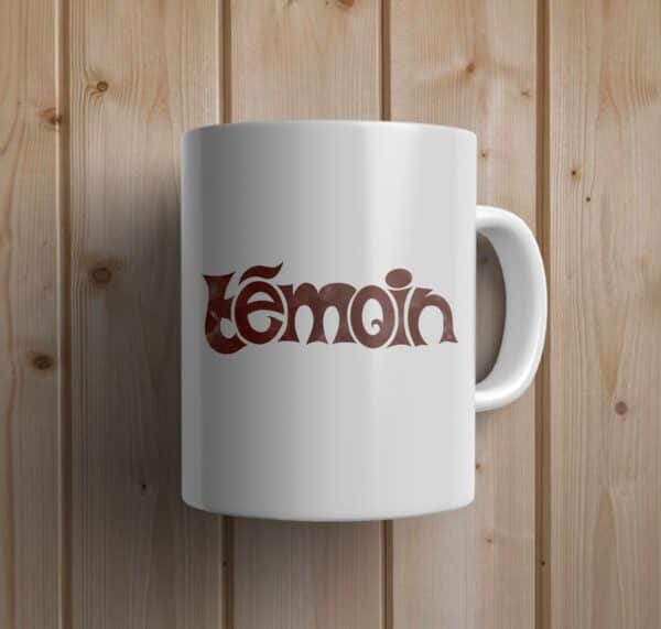 Mug personnalisé témoin écriture