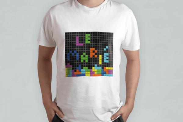 T-shirt le marié jeu Tetris