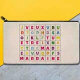 Trousse personnalisée marraine mots cachés
