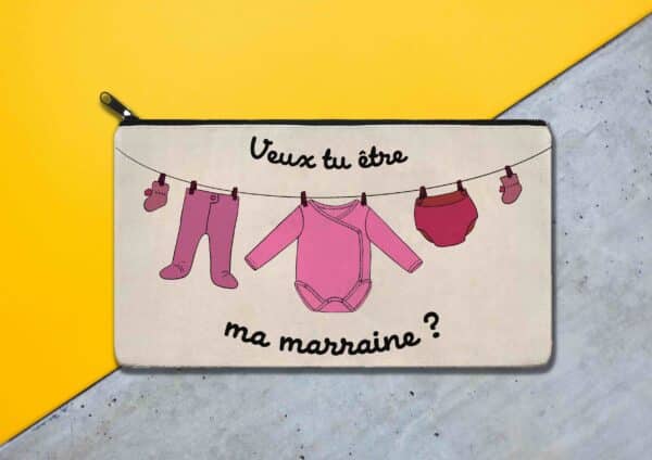 Trousse personnalisée marraine pyjamas