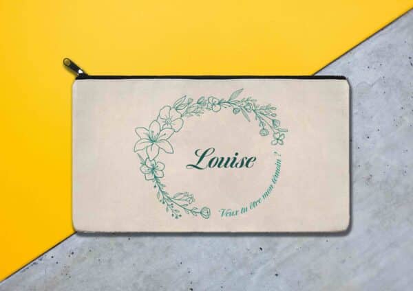 Trousse fleurs- demande témoin prénom