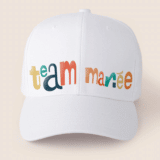 Casquette team mariée- lettre en couleurs