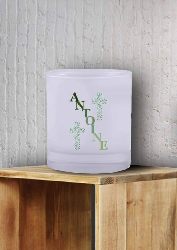 Verre à whisky personnalisé- baptême croix colorée – Image 2