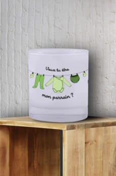Verre personnalisé vêtements parrain