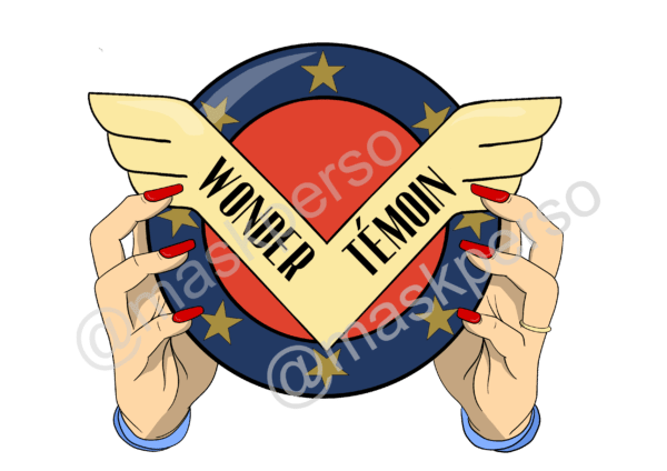 Sous-verres wonder mariée/témoin super-héro – Image 2