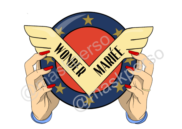 Sous-verres wonder mariée/témoin super-héro – Image 3