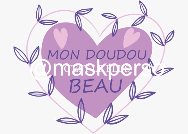 Peluche personnalisée panda coeur – Image 5