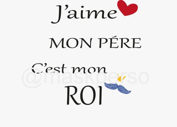 Body  personnalisé j'aime mon père – Image 5