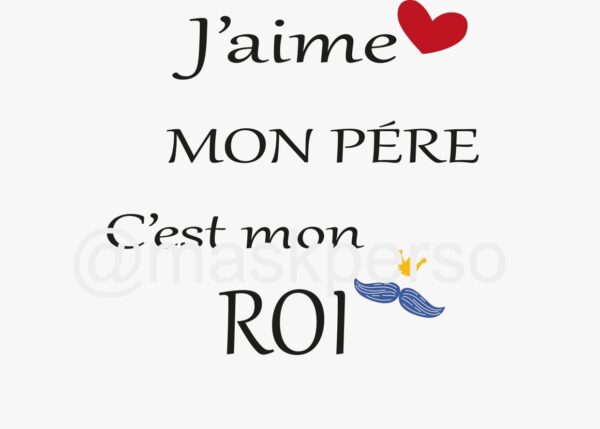 Body  personnalisé j'aime mon père – Image 6