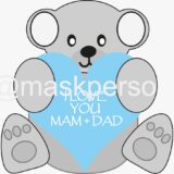 Coussin personnalisé naissance bébé mum & dad – Image 3