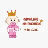 Coussin personnalisé naissance bébé princesse – Image 5