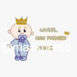 Coussin personnalisé naissance bébé prince – Image 2