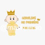 Coussin personnalisé naissance bébé princesse – Image 7