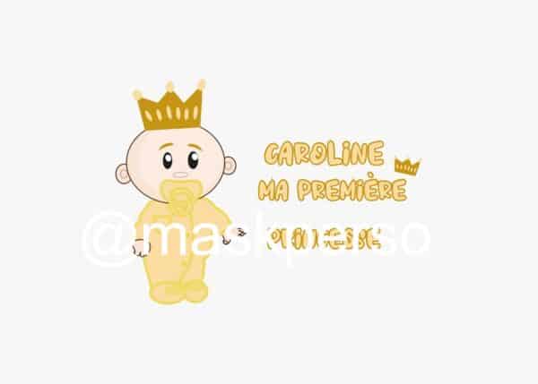 Coussin personnalisé naissance bébé princesse – Image 7