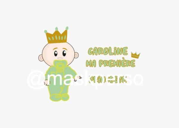 Coussin personnalisé naissance bébé princesse – Image 6