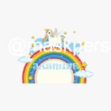 Cape de bain personnalisée arc-en-ciel – Image 2
