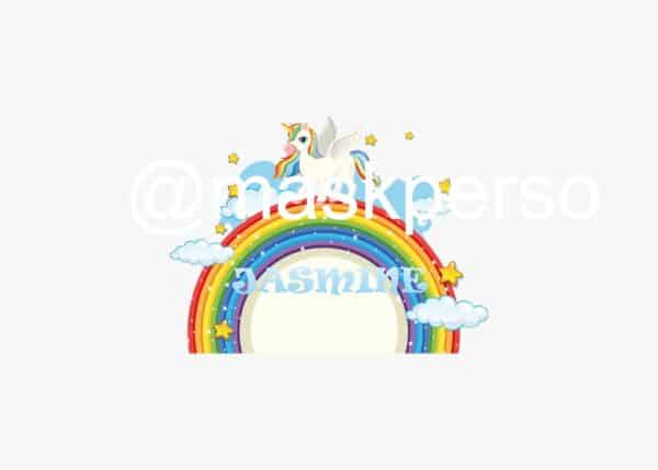 Cape de bain personnalisée arc-en-ciel – Image 2