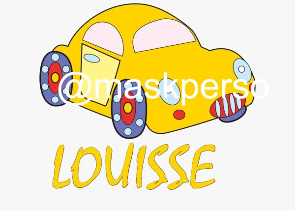 Cape de bain personnalisée bleue voiture – Image 2