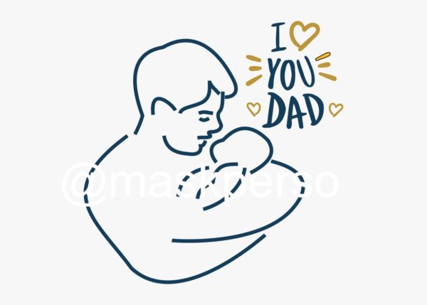 Body personnalisé i love you dad – Image 2