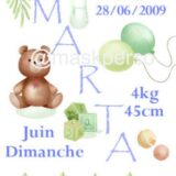 Tableau personnalisé naissance nounours – Image 5