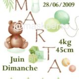 Tableau personnalisé naissance nounours – Image 4
