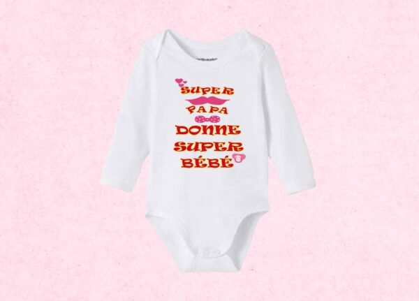 Body  personnalisé super papa – Image 6