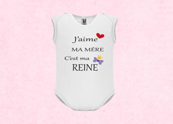 Body  personnalisé j'aime ma mère – Image 2
