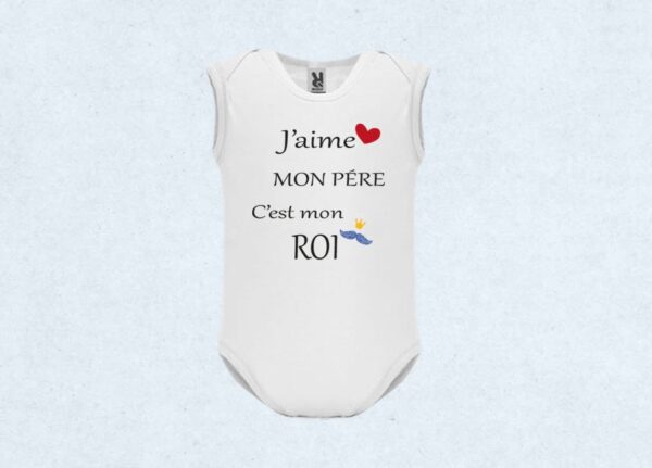 Body  personnalisé j'aime mon père – Image 4
