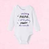 body personnalisé mon papa c'est le plus fort