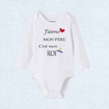 Body personnalisé j'aime mon père