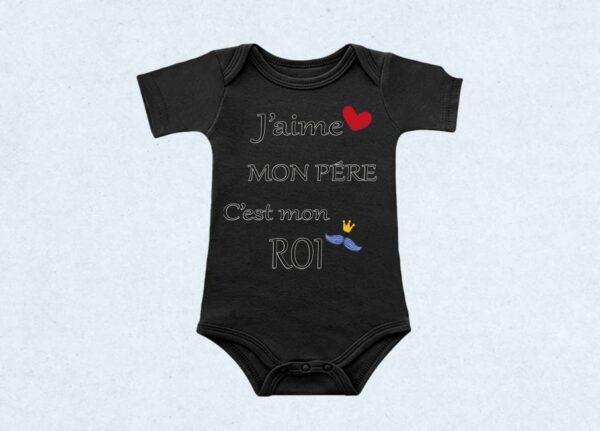 Body  personnalisé j'aime mon père – Image 3
