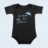 body noir manches courtes prince